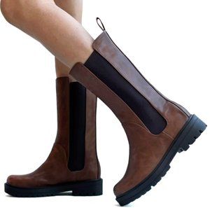 Brown Combat & Moto Boots